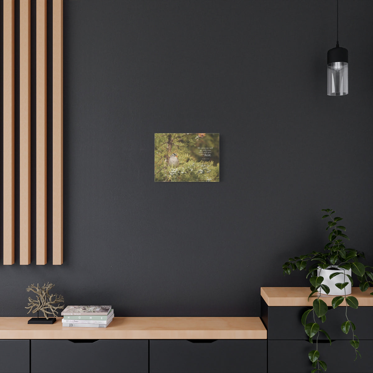 Scripture Canvas My Presence Exodus 53:14 Christian Wall Art Bible Verse Print Ready to Hang