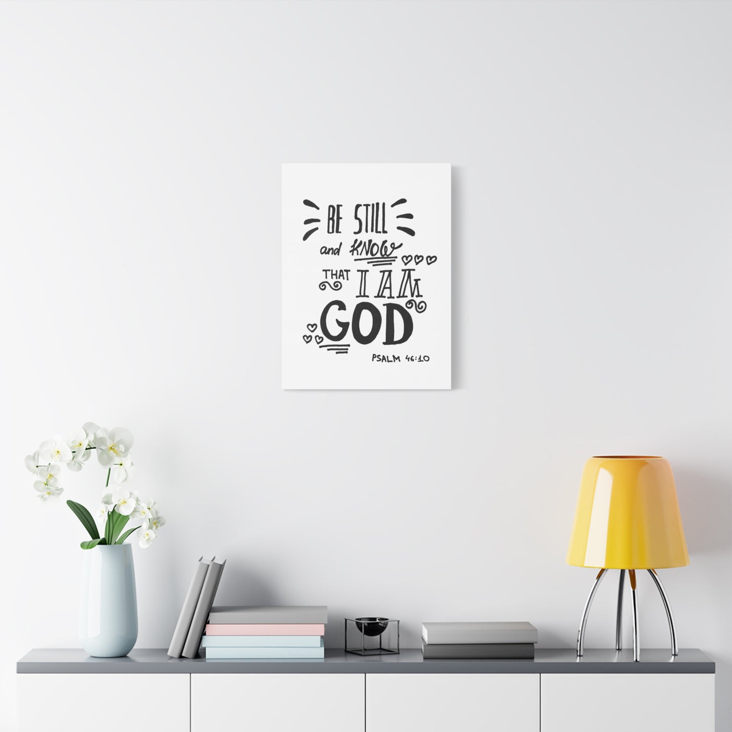 Scripture Walls Know That I Am God Psalm 46:10 Bible Verse Canvas Christian Wall Art Ready to Hang