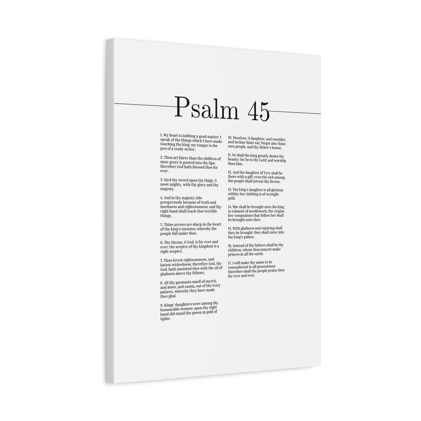 Scripture Canvas The People Praise Thee Forever And Ever Psalm 45 Christian Wall Art Bible Verse Print Ready to Hang