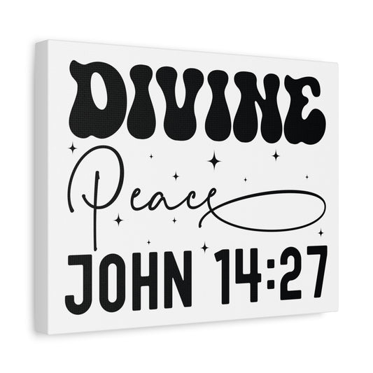 Scripture Walls John 14:27 Divine Peace Bible Verse Canvas Christian Wall Art Ready to Hang Unframed