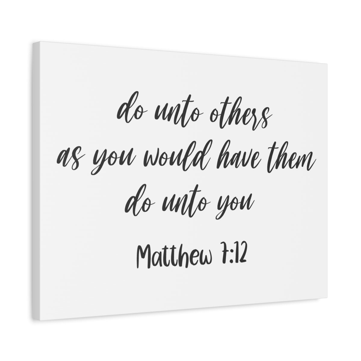 Scripture Canvas Do Unto Others Matthew 7:12 Christian Wall Art Bible Verse Print Ready to Hang