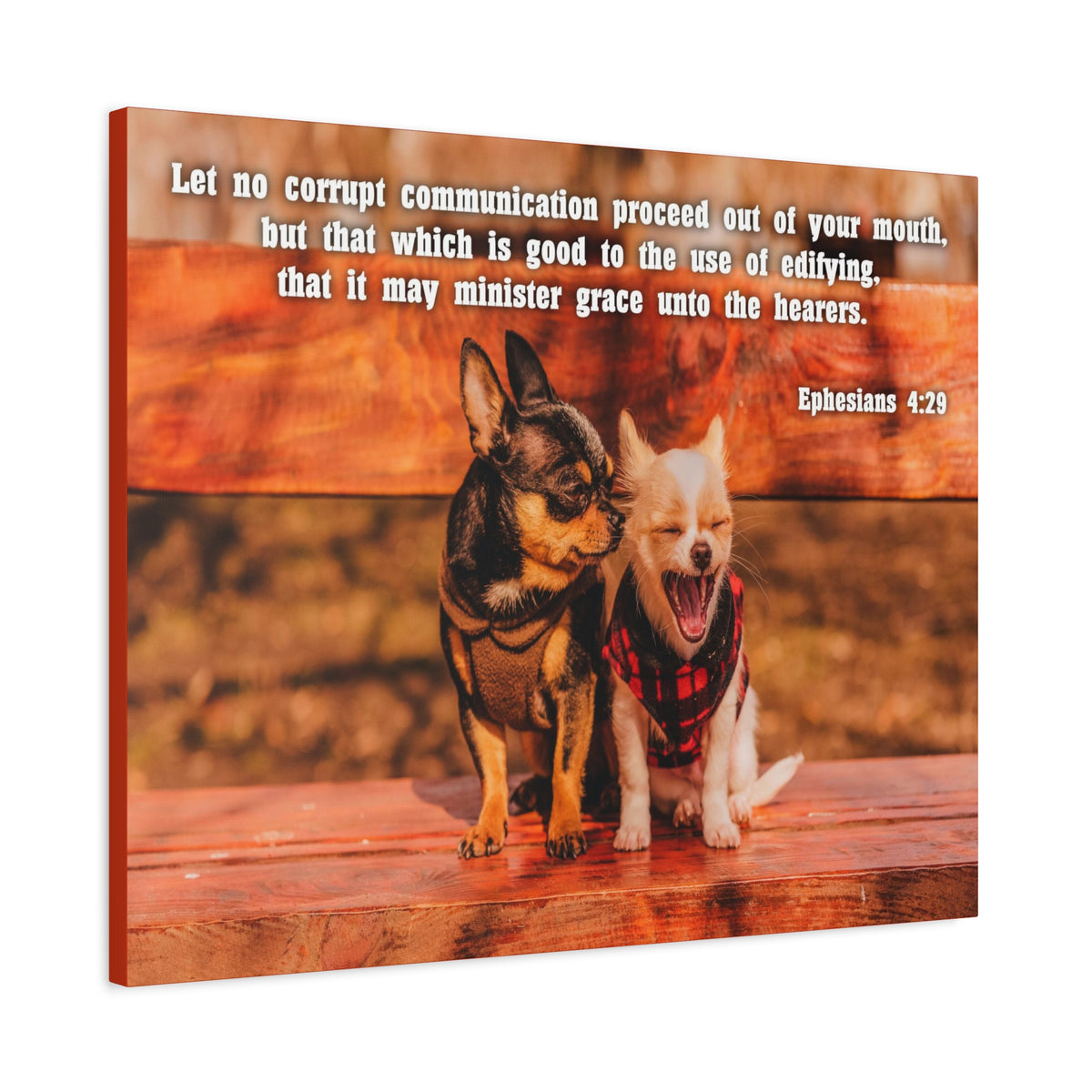 Scripture Canvas Grace Unto The Hearers Ephesians 4:29 Christian Wall Art Bible Verse Print Ready to Hang