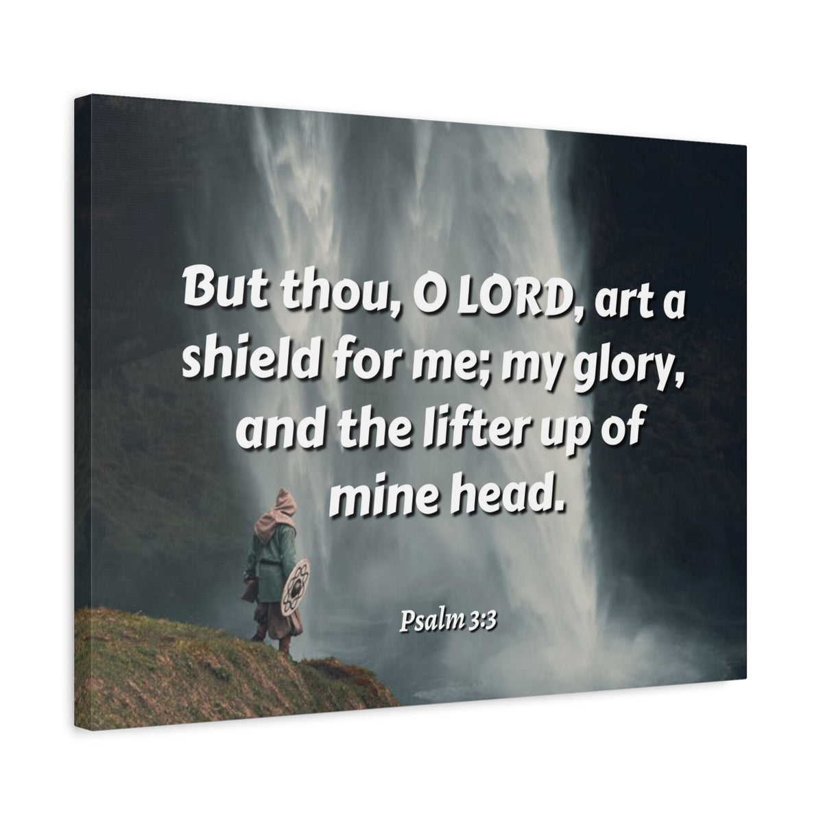 Scripture Canvas My Shield Psalm 3:3 Christian Wall Art Bible Verse Print Ready to Hang