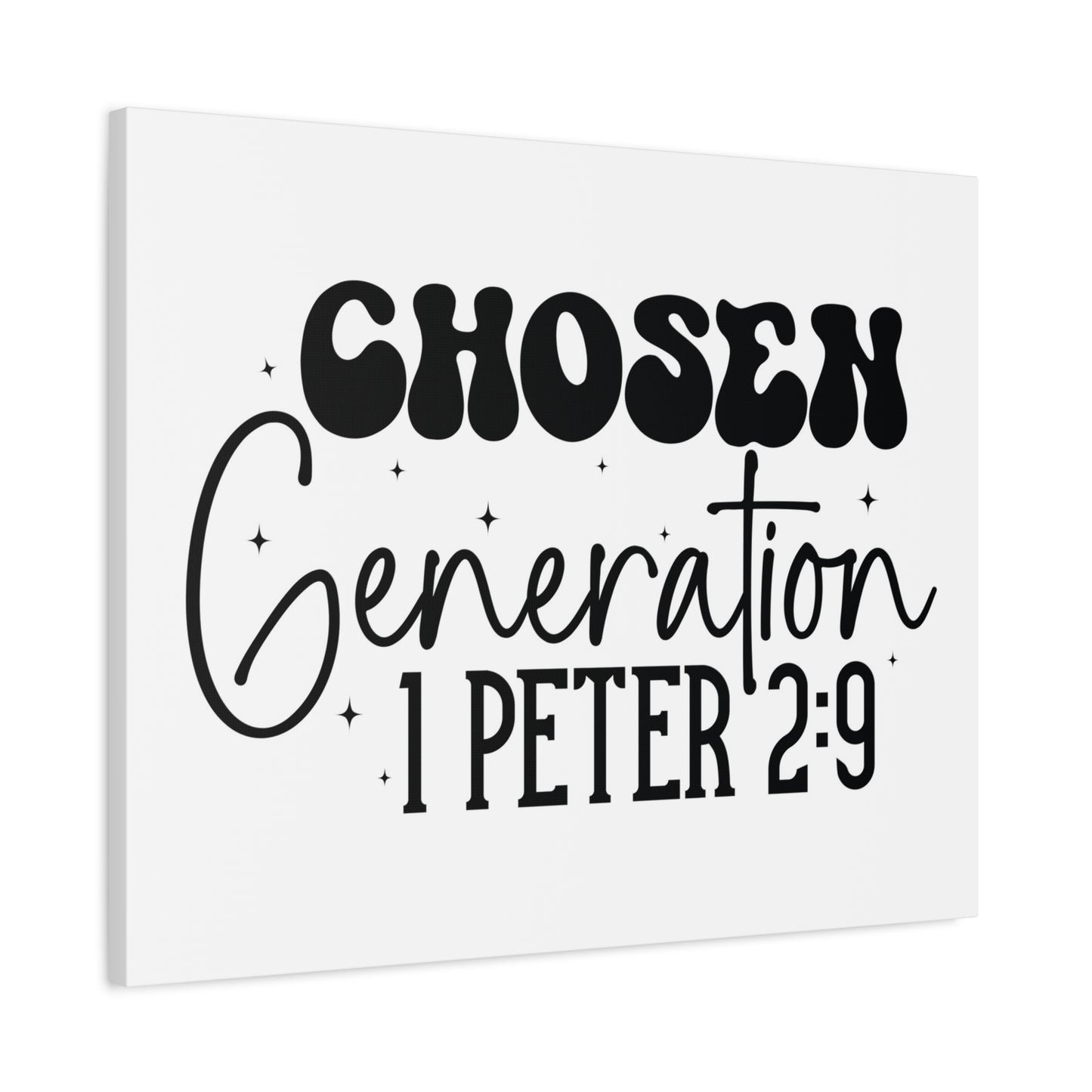 Scripture Walls 1 Peter 2:9 A Chosen Generation Bible Verse Canvas Christian Wall Art Ready to Hang Unframed