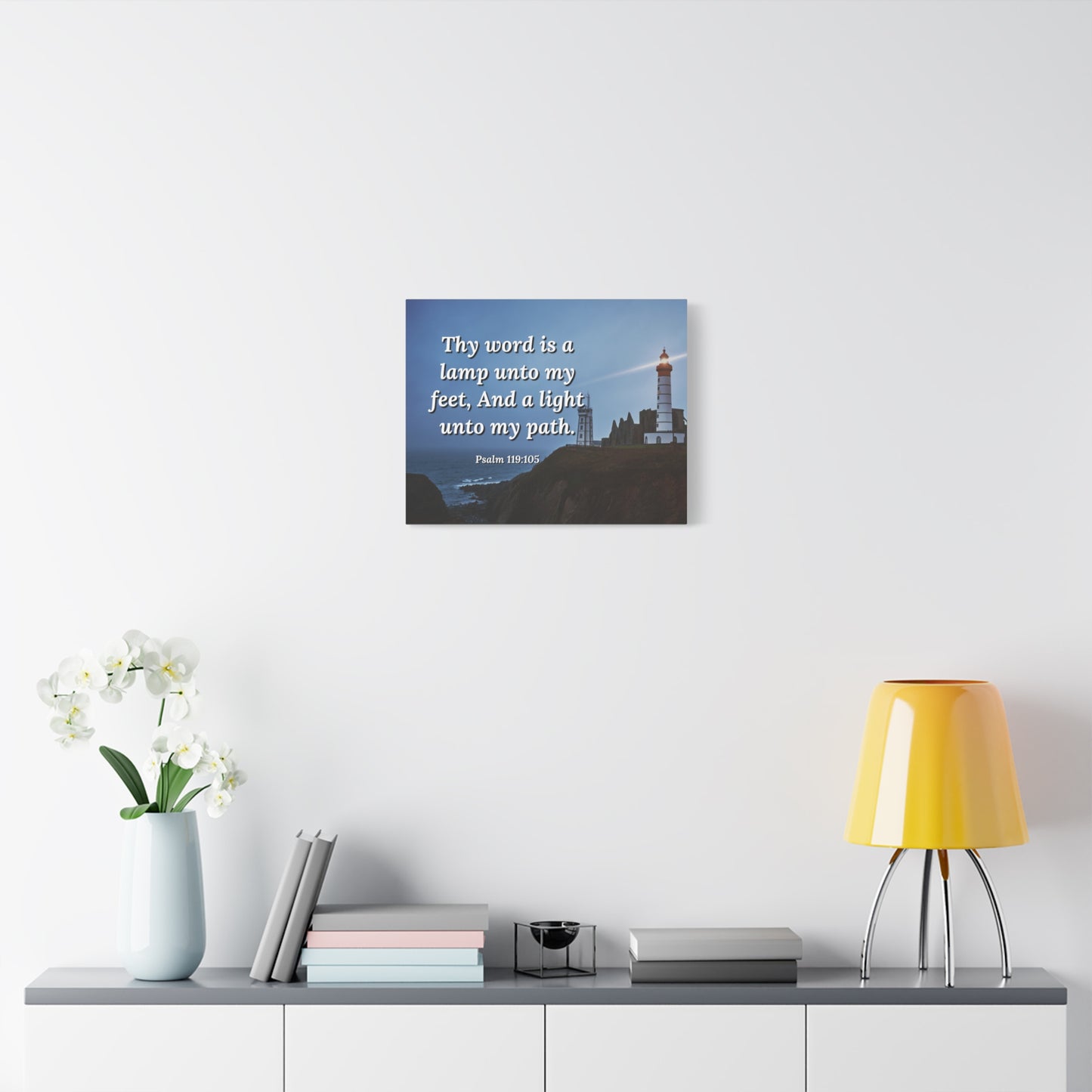 Scripture Walls A Lamp Unto My Feet Psalm 119:105 Bible Verse Canvas Christian Wall Art Ready to Hang