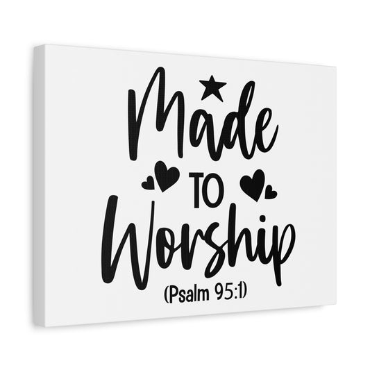 Scripture Walls To Worship Psalm 95:1 Star & Hearts Bible Verse Canvas Christian Wall Art Ready to Hang