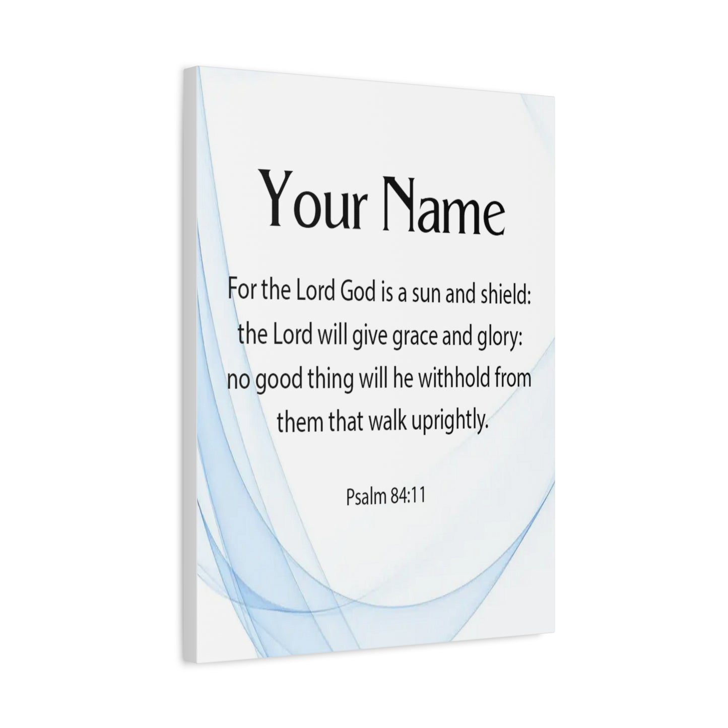 Scripture Walls Personalized Psalm 84:11 Bible Chapter Canvas Christian Wall Art Ready to Hang