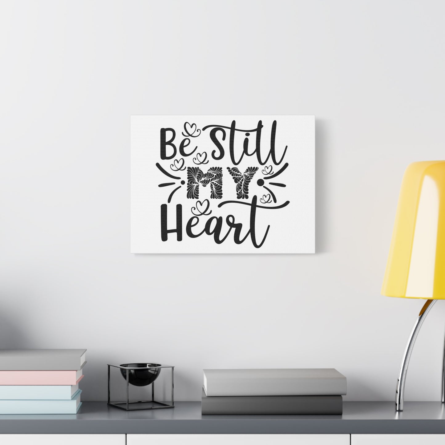 Scripture Canvas My Heart Psalm 37:7 Christian Wall Art Print Ready to Hang
