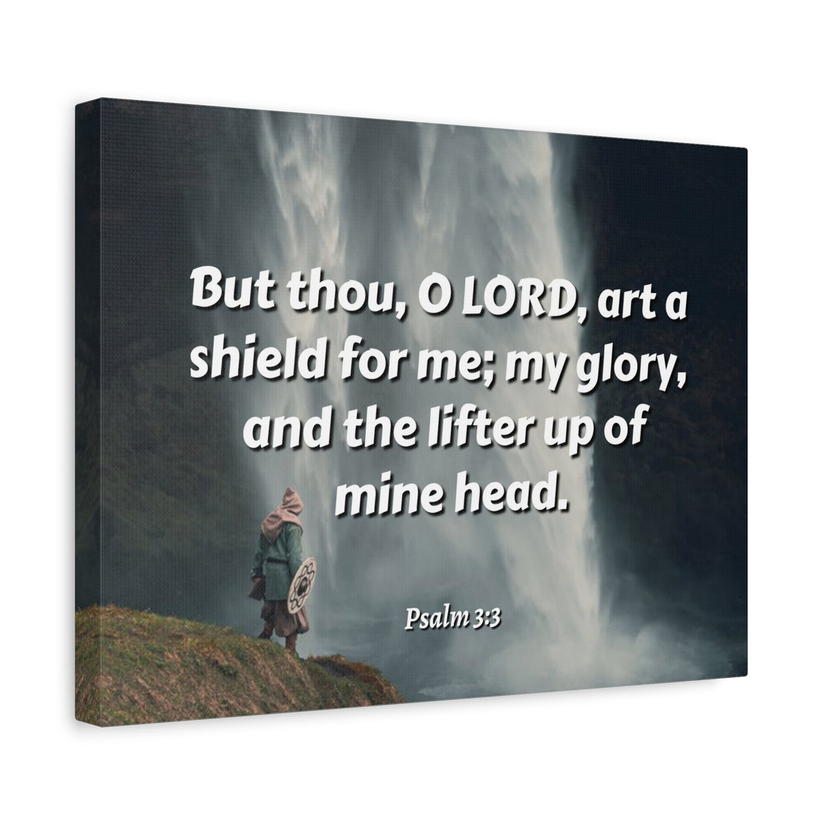 Scripture Canvas My Shield Psalm 3:3 Christian Wall Art Bible Verse Print Ready to Hang