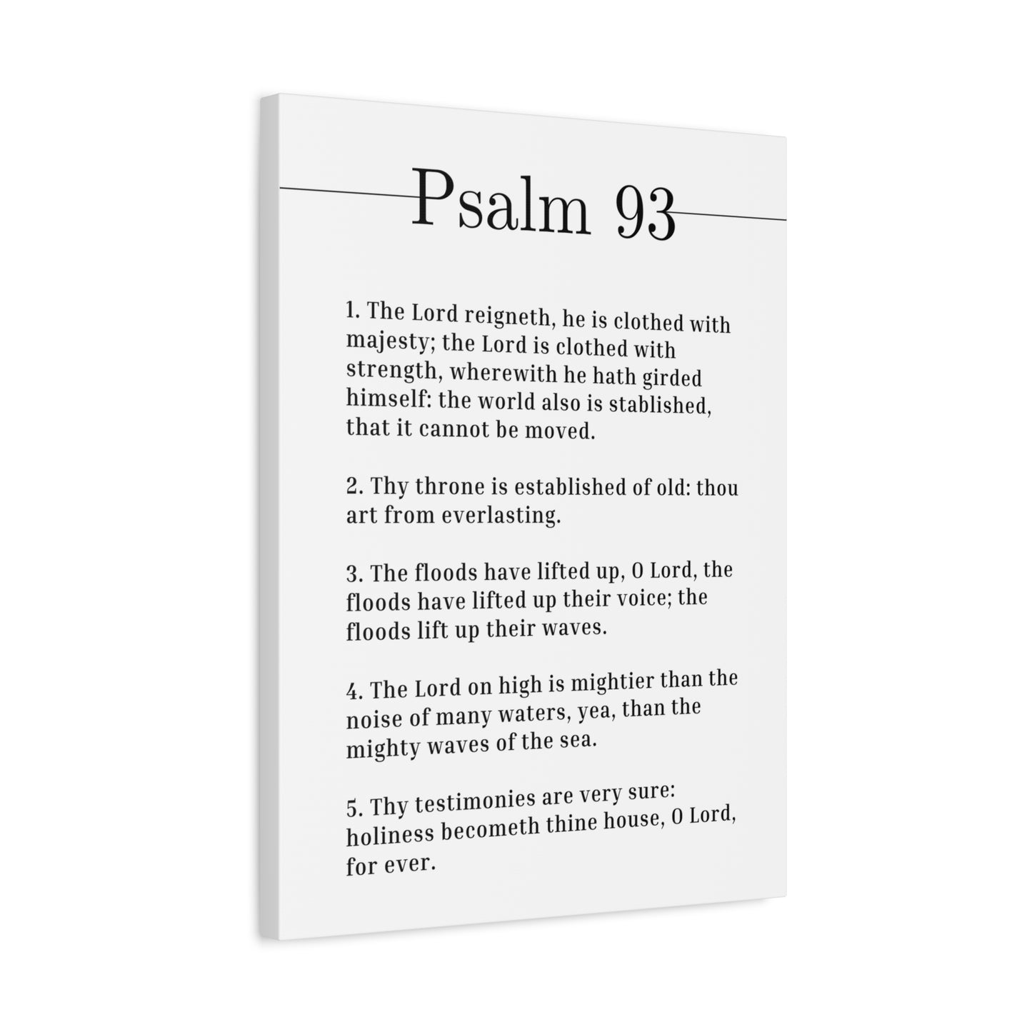 Scripture Canvas The Lord Is Clothed With Strength Psalm 93 Christian Wall Art Bible Verse Print Ready to Hang