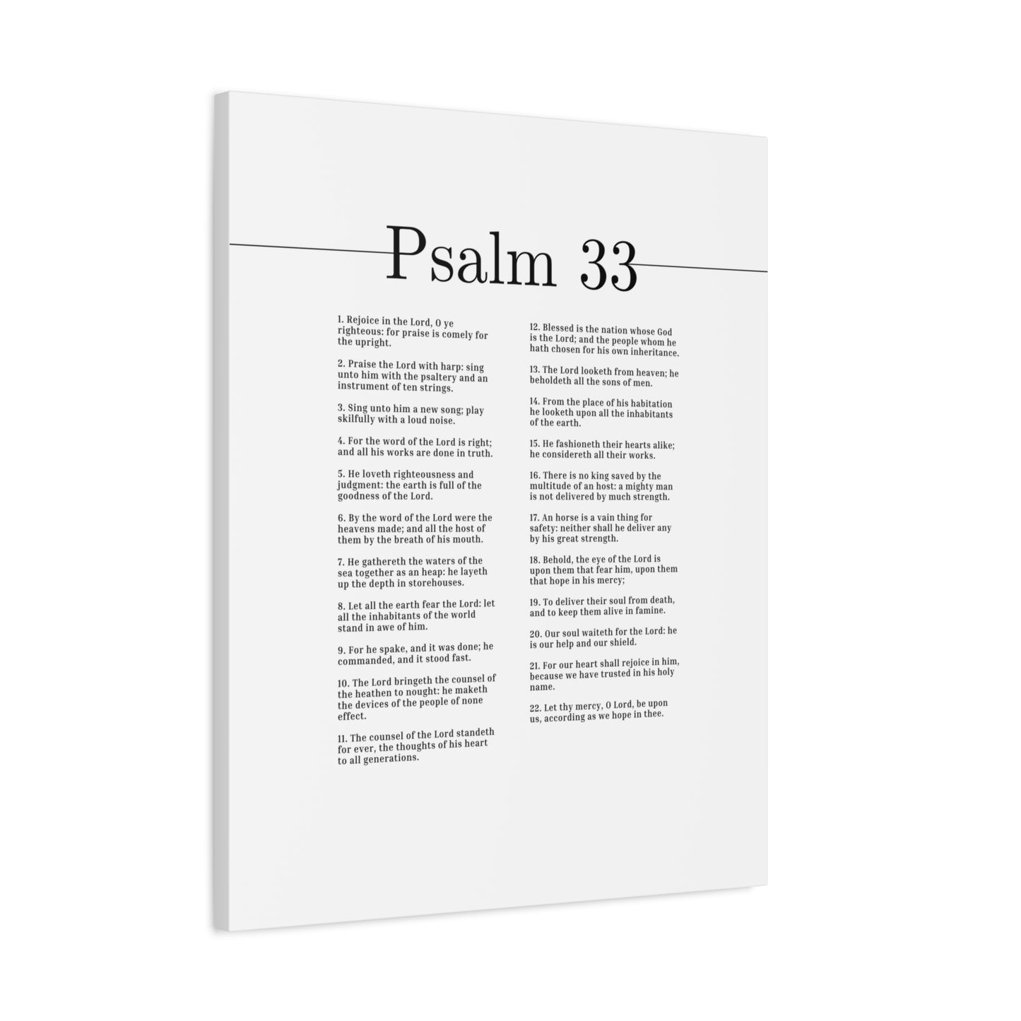 Scripture Canvas Rejoice In The Lord Psalm 33 Christian Wall Art Bible Verse Print Ready to Hang