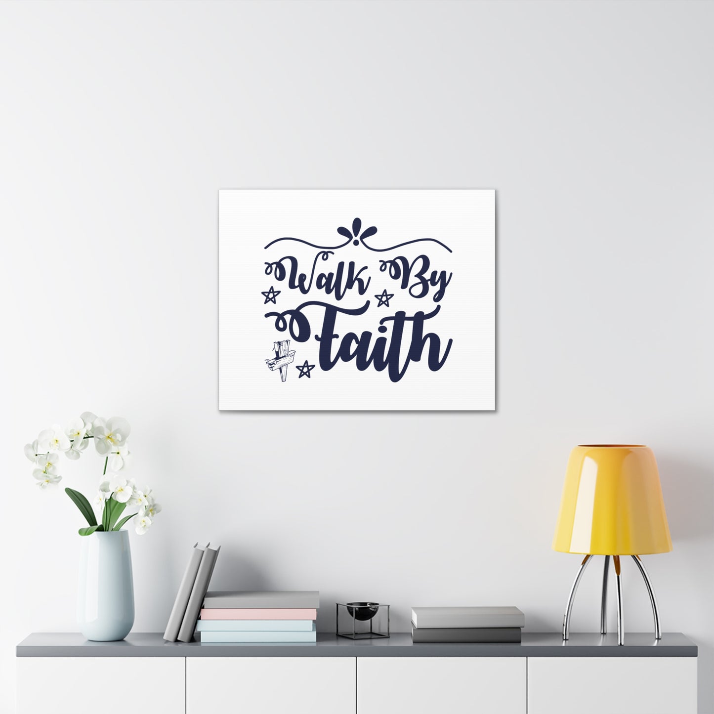 Walk By Faith 2 Corinthians 5:7 Christian Wall Art Bible Verse Print Ready to Hang