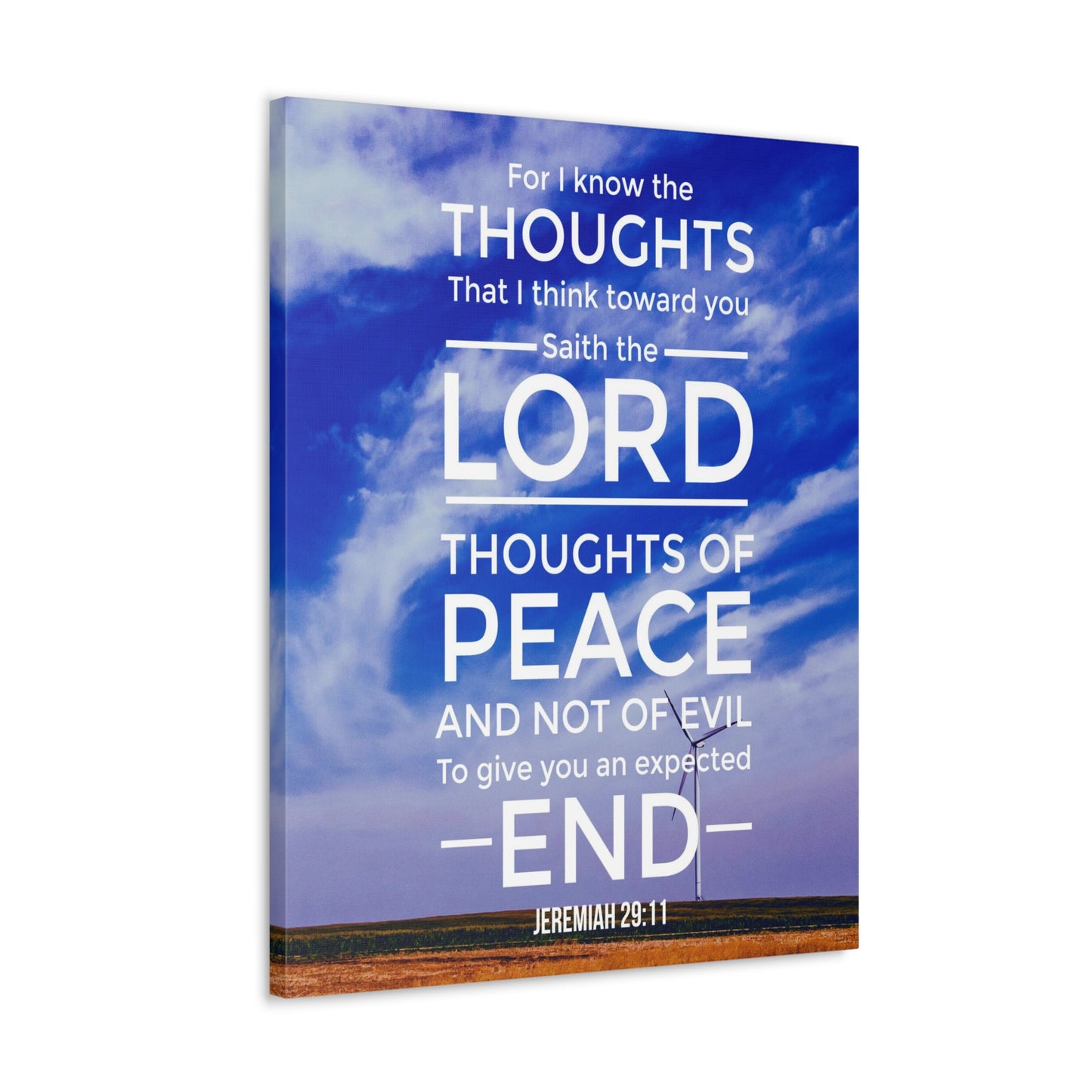 Thoughts of Peace Jeremiah 29:11 Christian Wall Art Bible Verse Print Ready to Hang