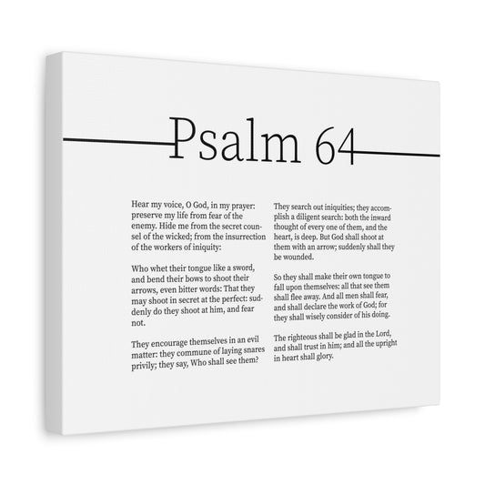 Scripture Canvas Preserve My Life Psalm 64 Christian Wall Art Bible Verse Print Ready to Hang