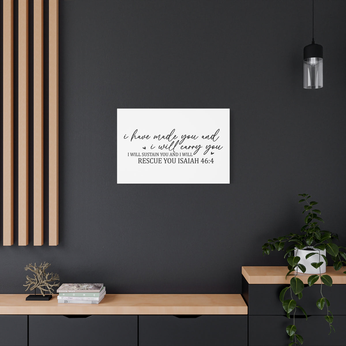 Scripture Canvas I Will Sustain You Isaiah 46:4 Christian Wall Art Bible Verse Print Ready to Hang