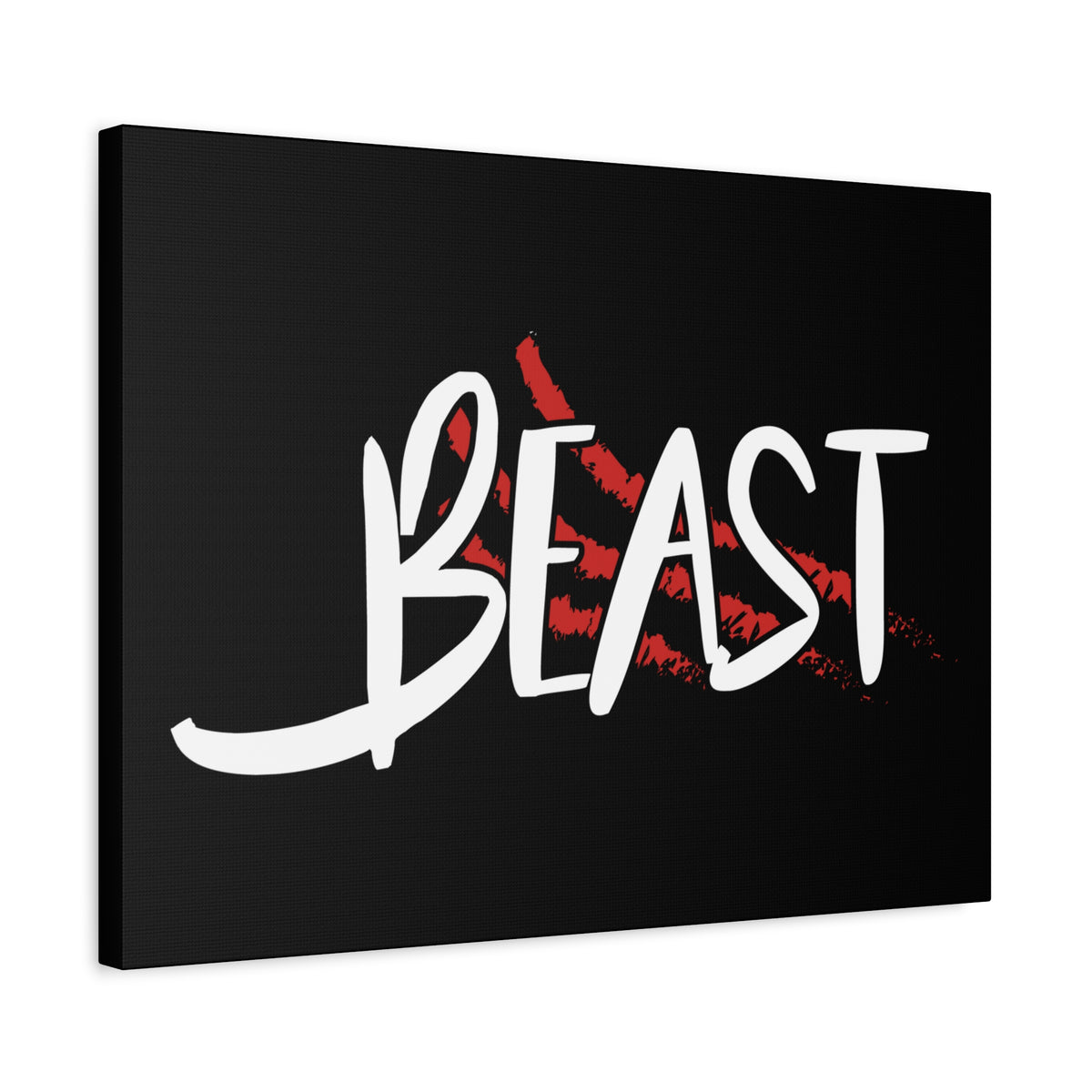 Scripture Canvas Beast Revelation 13:1 Christian Wall Art Bible Verse Print Ready to Hang