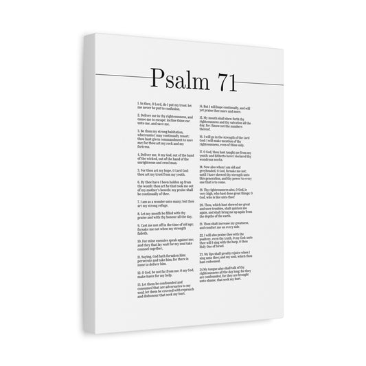 Scripture Canvas O Thou Holy One Of Israel Psalm 71 Christian Wall Art Bible Verse Print Ready to Hang