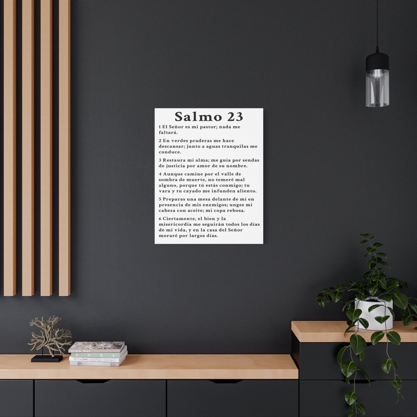 Scripture Walls Salmo 23 Chapter White Christian Wall Art Print Ready to Hang Unframed