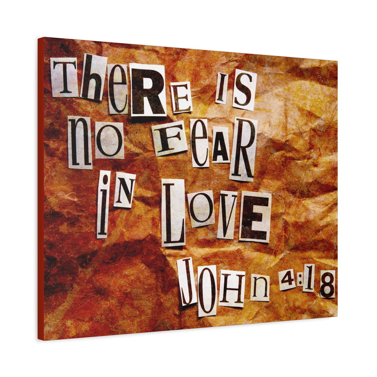 Scripture Canvas In Love John 4:18 Christian Wall Art Bible Verse Print Ready to Hang