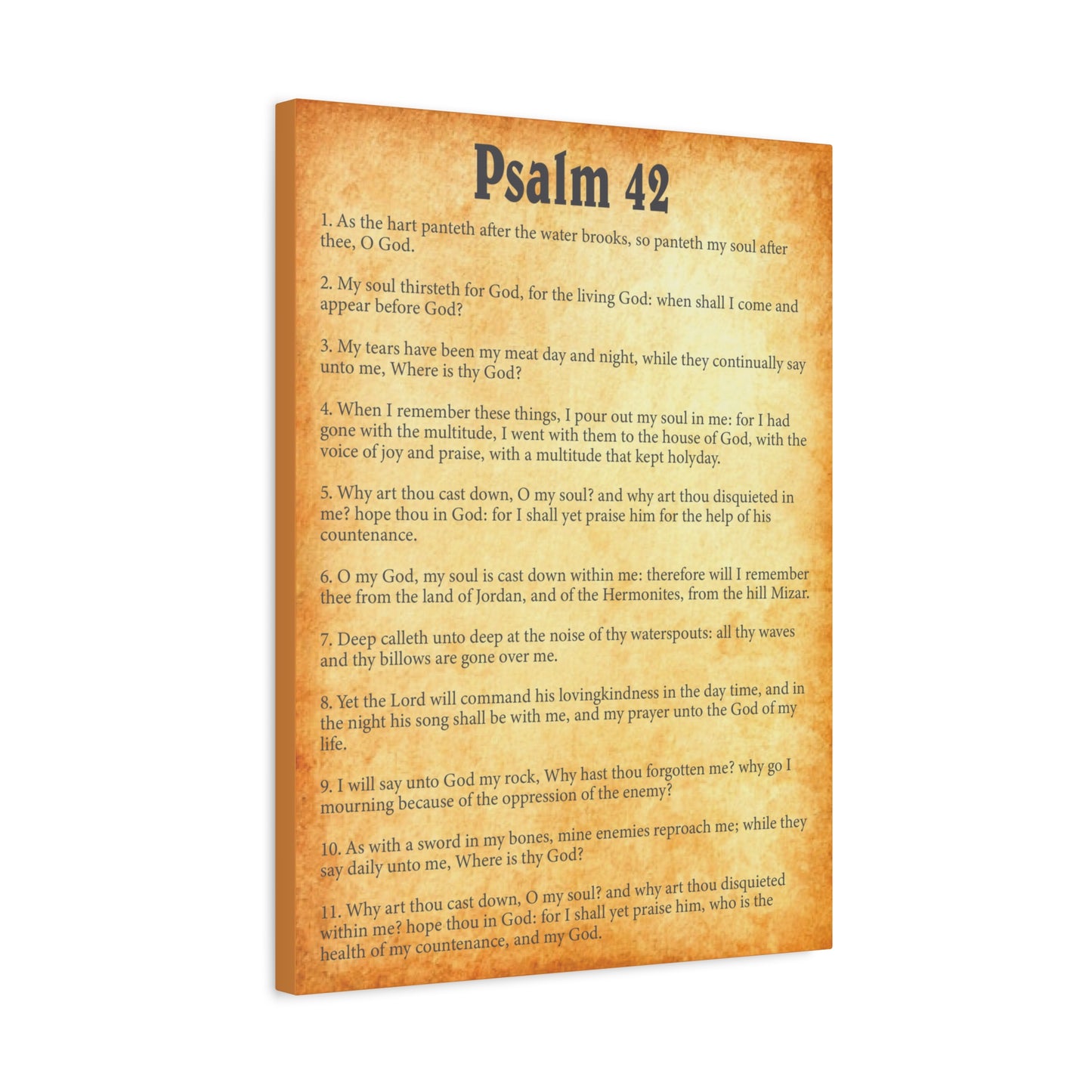 Scripture Walls Psalm 42 Gold Bible Chapter Canvas Christian Wall Art Ready to Hang