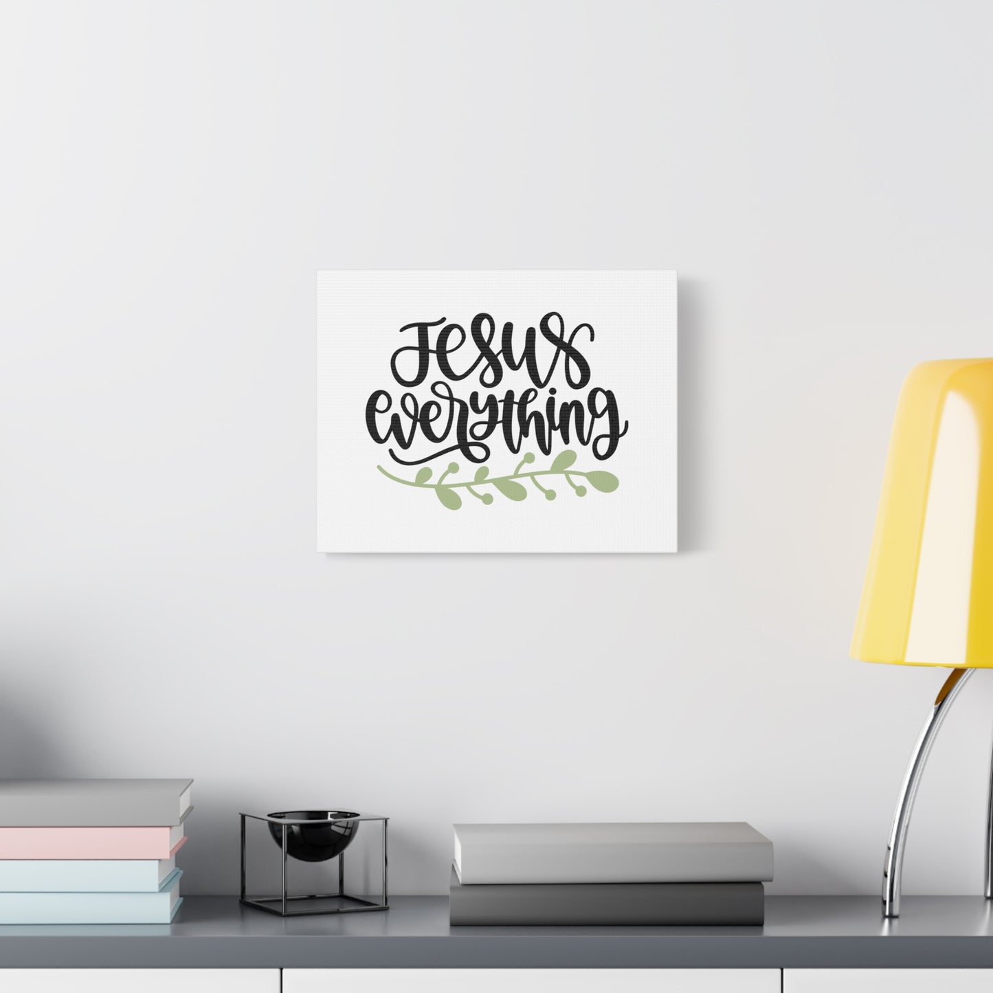 Scripture Canvas Jesus Everything Psalm 73:25-26 Christian Wall Art Bible Verse Print Ready to Hang