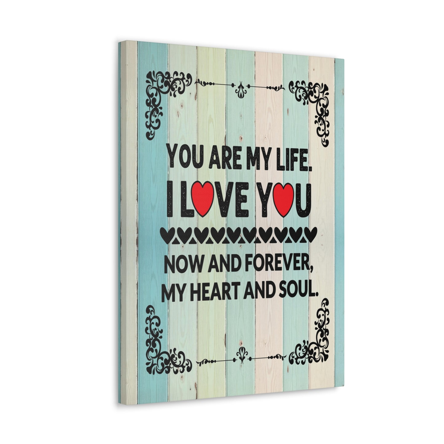 To My Wife You Are My Life Canvas Wall Art – Heartfelt Romantic Gift for Home Decor