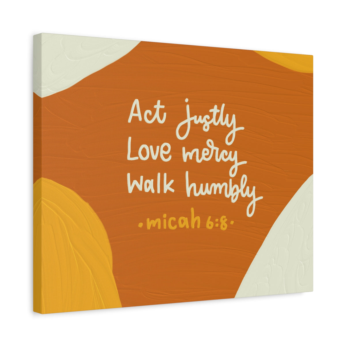 Scripture Canvas Act Justly Micah 6:8 Wall Art Bible Verse Print Ready to Hang