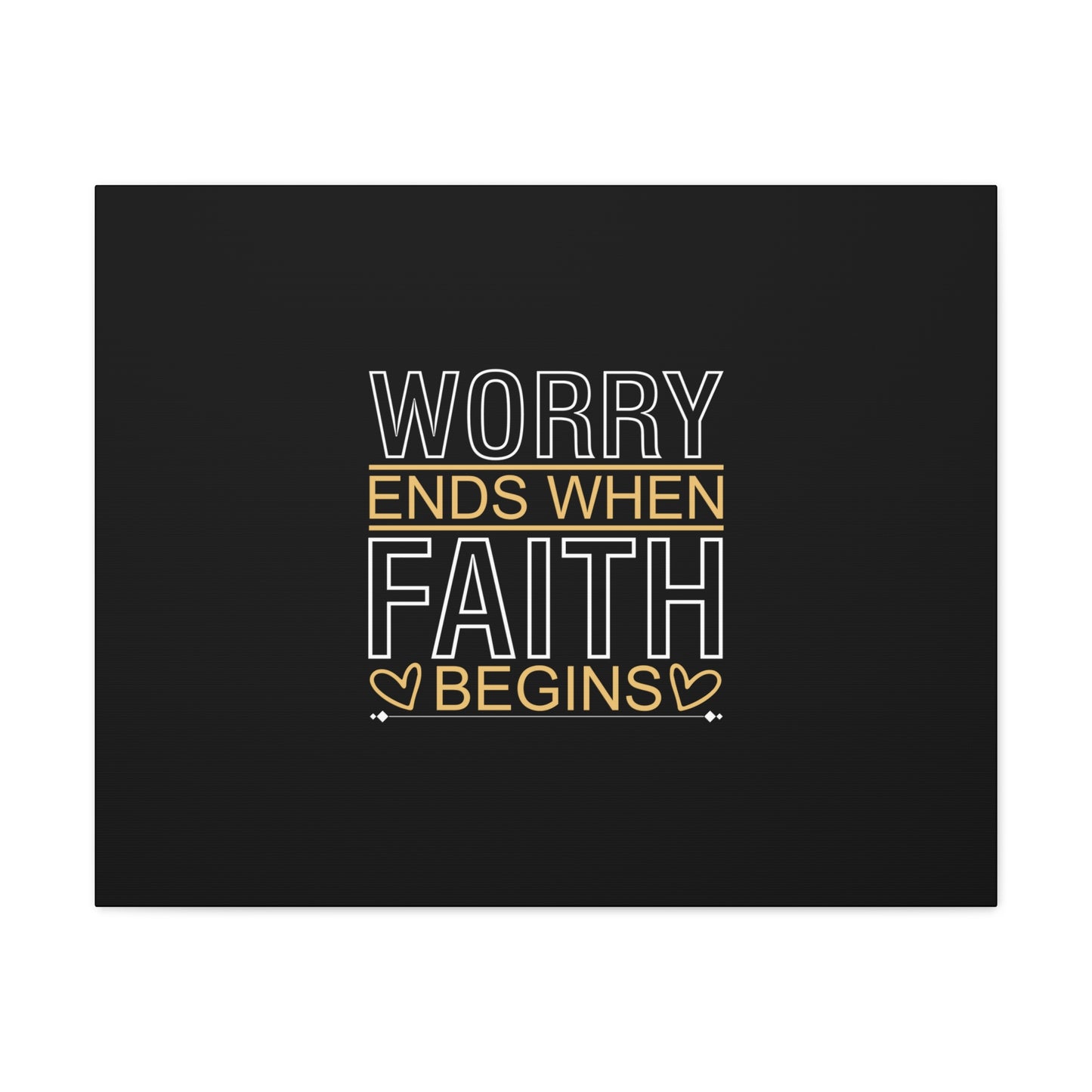 Worry Ends When Faith Begins 1 Peter 5:7 Christian Wall Art Bible Verse Print Ready to Hang