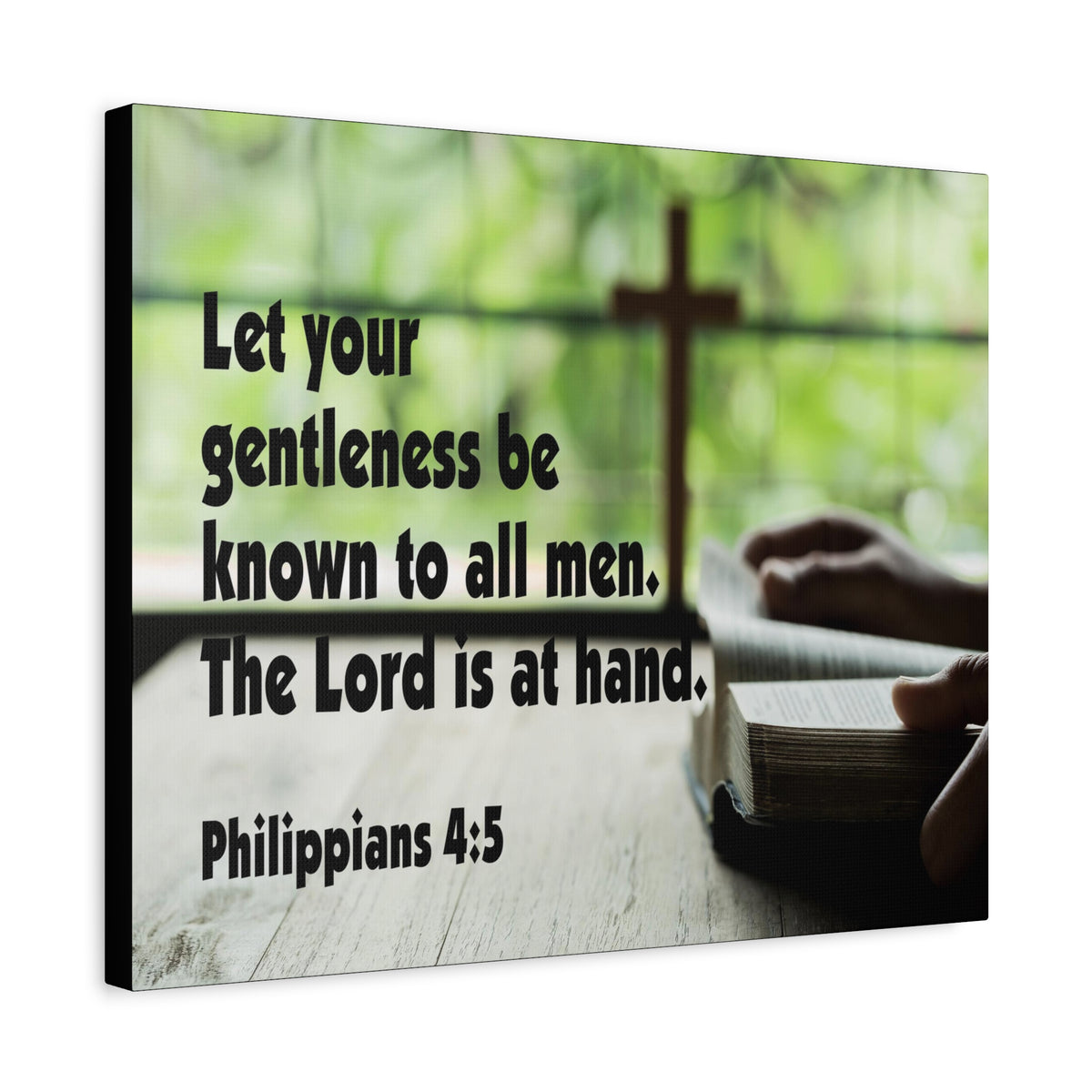 Scripture Canvas The Lord is at Hand Philippians 4:5 Christian Wall Art Bible Verse Print Ready to Hang