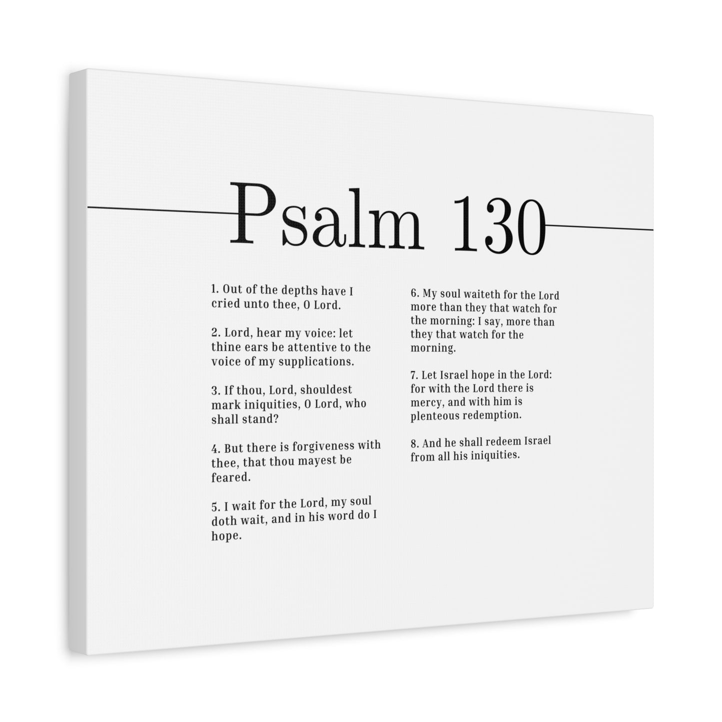 Scripture Canvas There Is Forgiveness Psalm 130 Christian Wall Art Bible Verse Print Ready to Hang