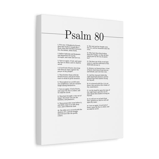 Scripture Canvas We Shall Be Saved Psalm 80 Christian Wall Art Bible Verse Print Ready to Hang