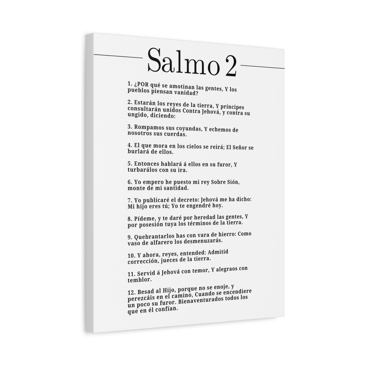Salmo 2 Impresión De Arte Cristiano en la Pared Lista Para Colgar