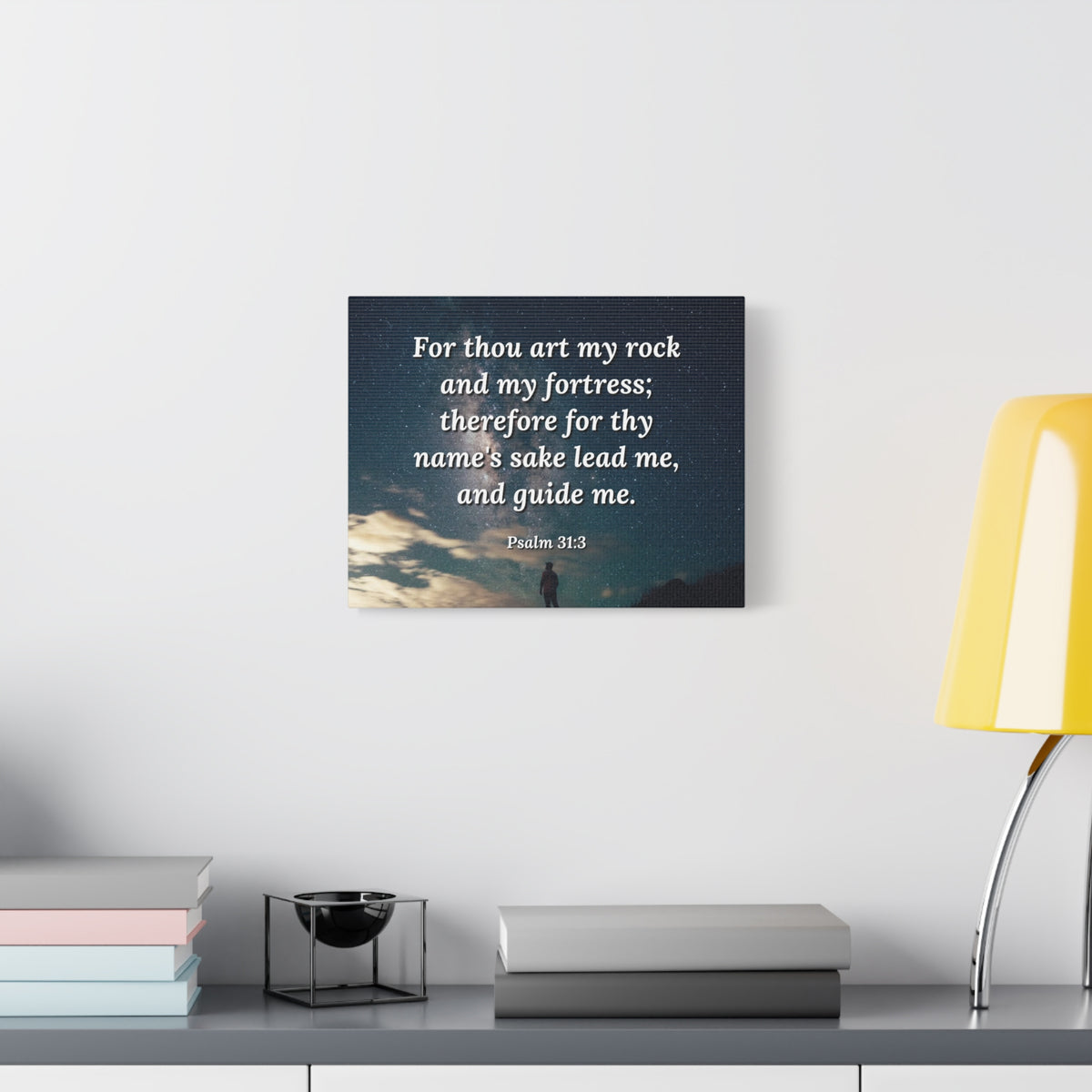 Scripture Canvas Guide Me Psalms 31:3 Christian Wall Art Bible Verse Print Ready to Hang