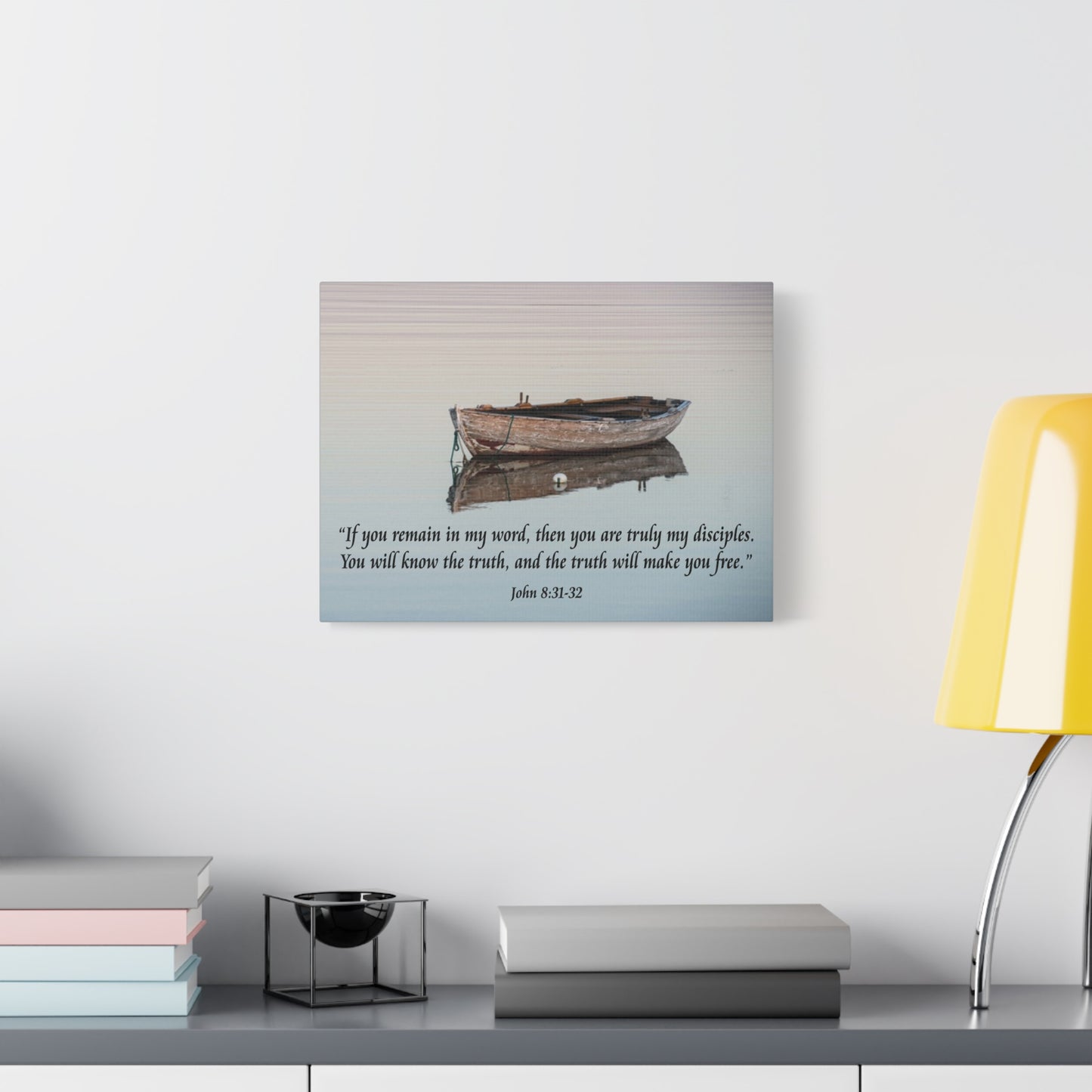 Scripture Walls John 8:31-32 Truth Will Make You Free Bible Verse Canvas Christian Wall Art Ready to Hang Unframed