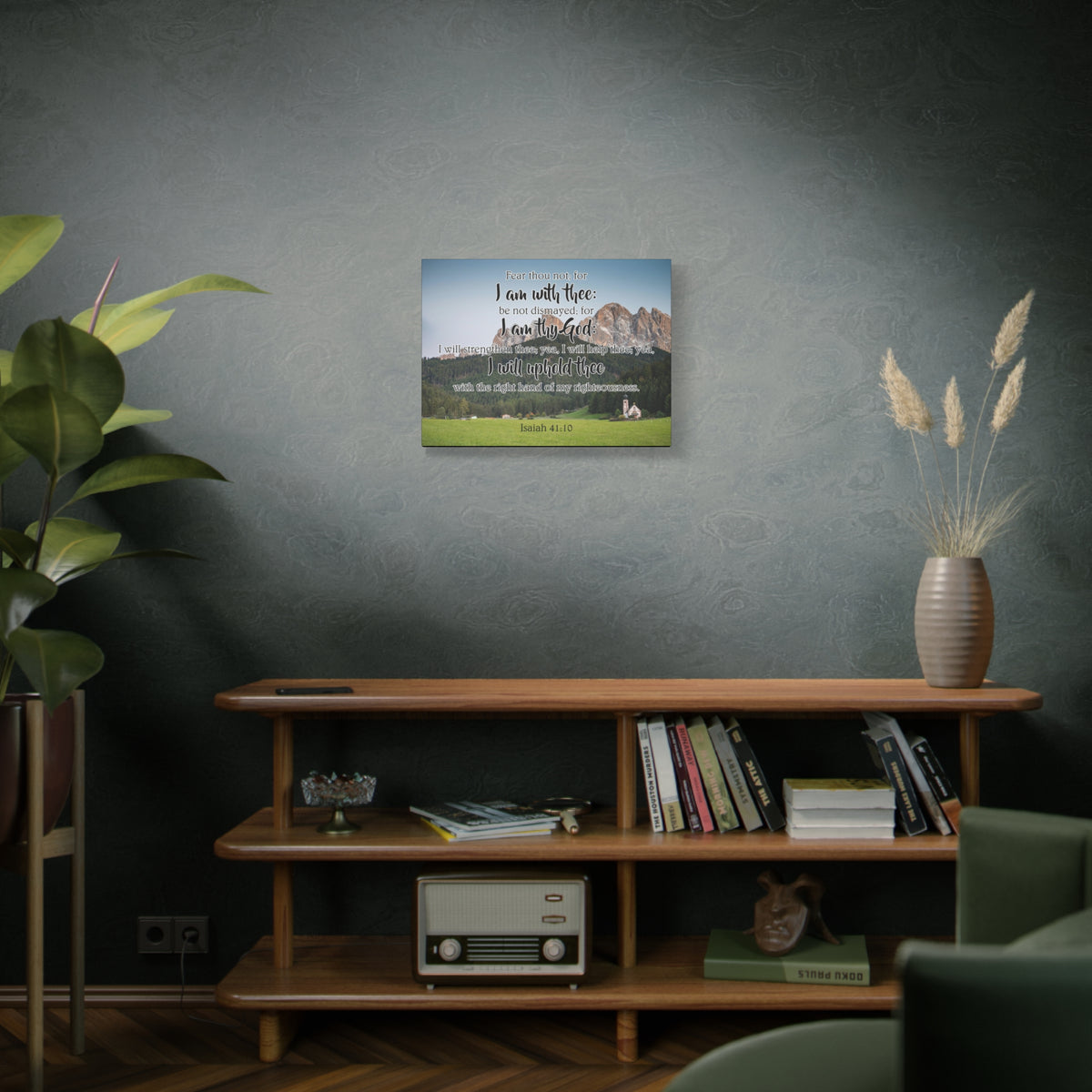 Scripture Canvas I Am With Thee Isaiah 41:10 Christian Wall Art Bible Verse Print Ready to Hang