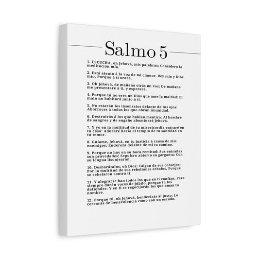 Salmo 5 Impresión De Arte Cristiano en la Pared Lista Para Colgar