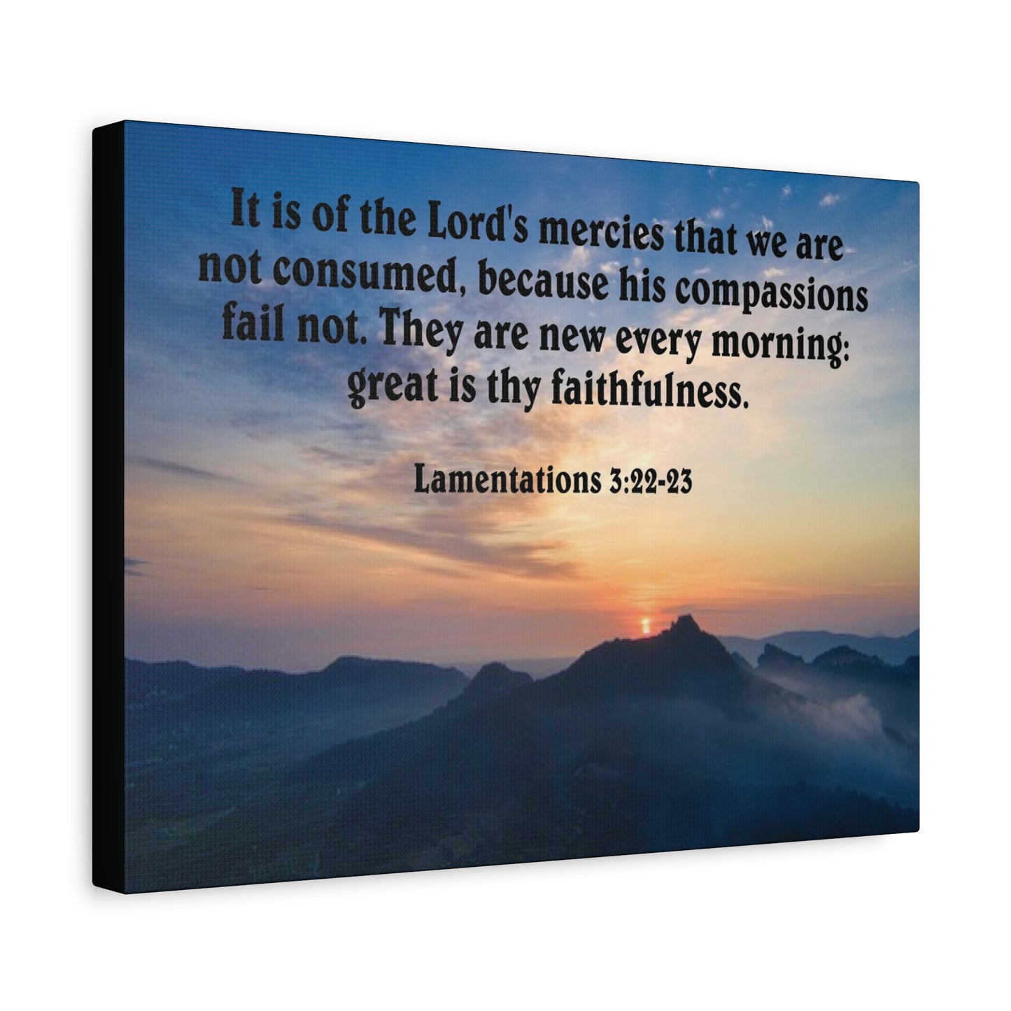Scripture Walls Canvas Great is Thy Faithfulness Lamentations 3:22-23 KJV Wall Art Christian Home Decor