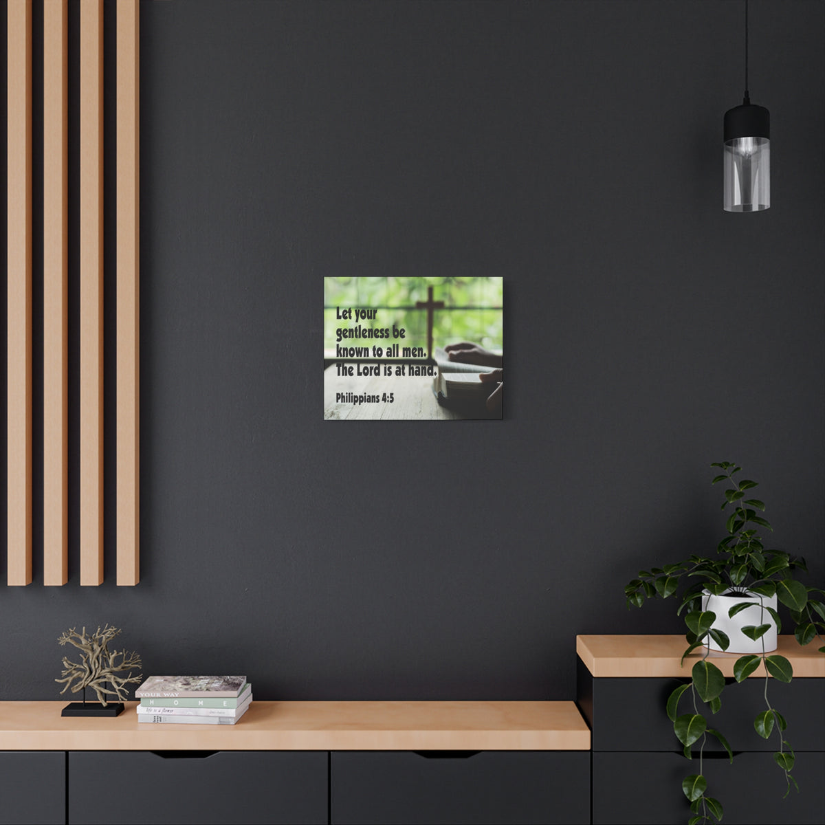 Scripture Canvas The Lord is at Hand Philippians 4:5 Christian Wall Art Bible Verse Print Ready to Hang