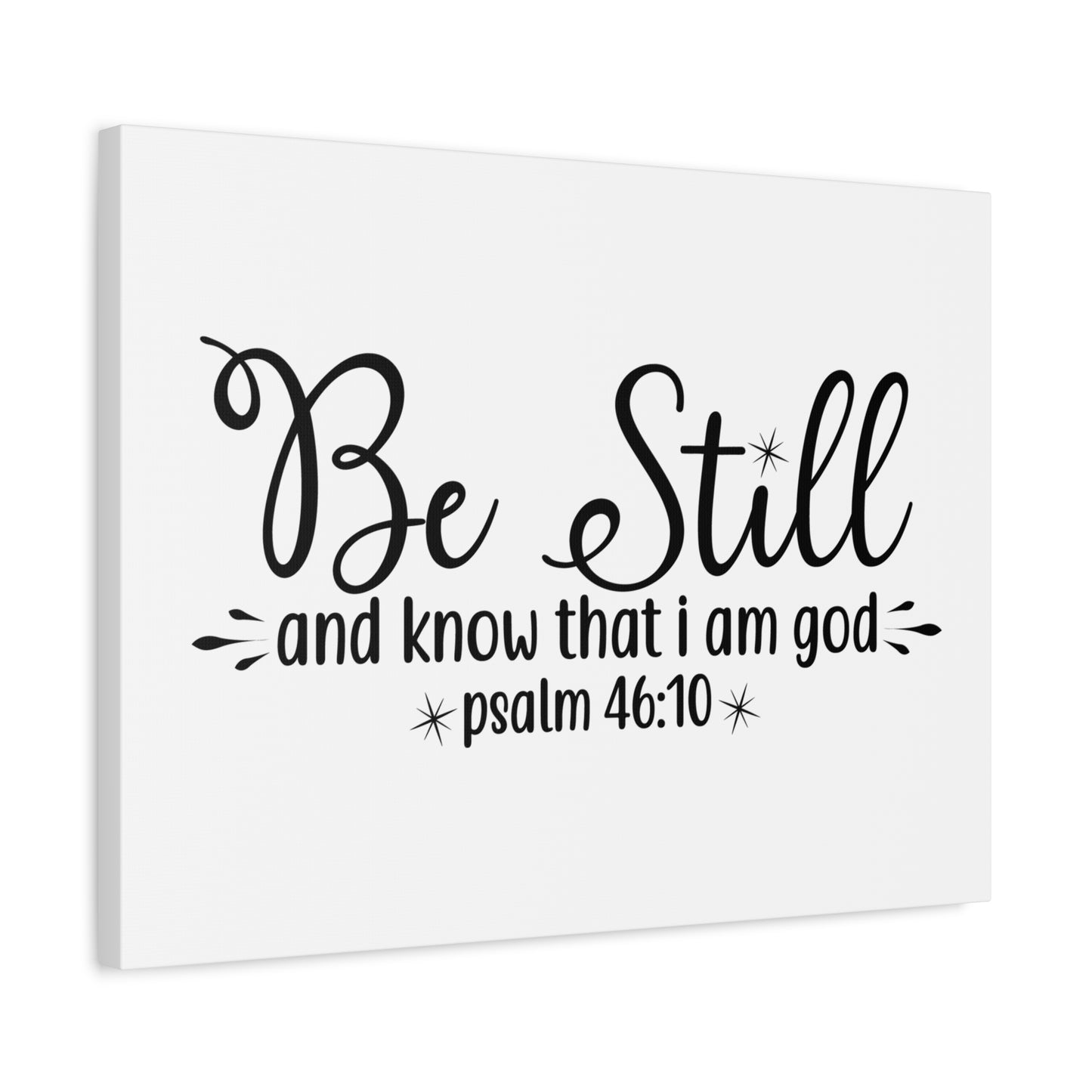 Scripture Canvas Be Still Psalms 46:10 Christian Wall Art Bible Verse Print Ready to Hang
