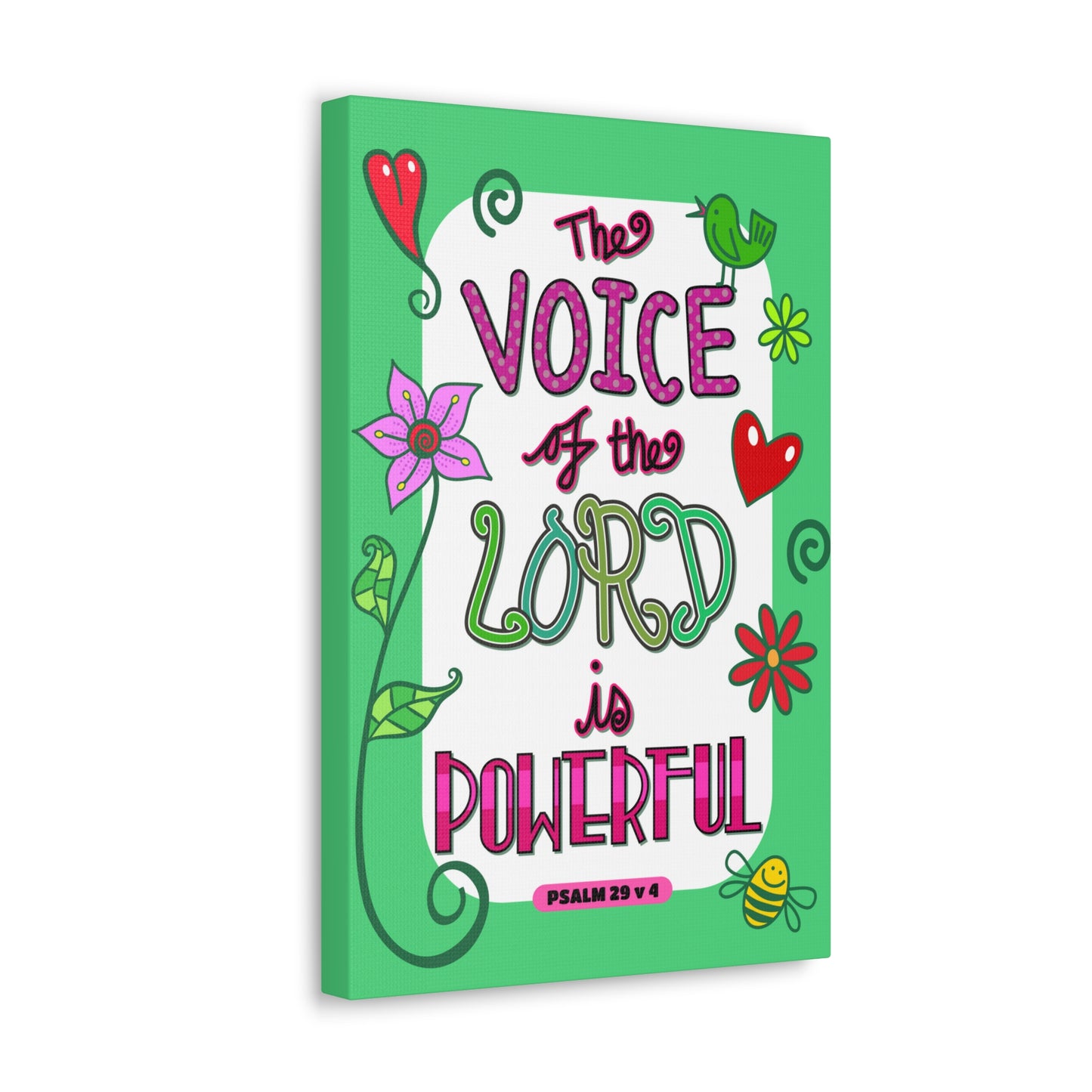 The Lord Is Powerful Psalm 29:4 Bible Verse Canvas Christian Wall Art Ready to Hang