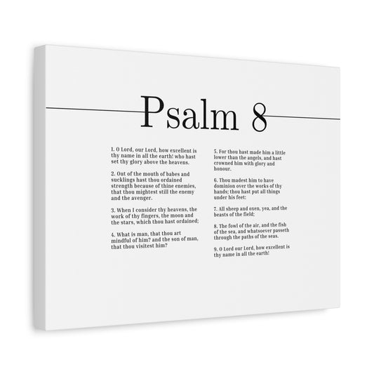 Scripture Canvas Glory Above The Heavens Psalm 8 Christian Wall Art Bible Verse Print Ready to Hang