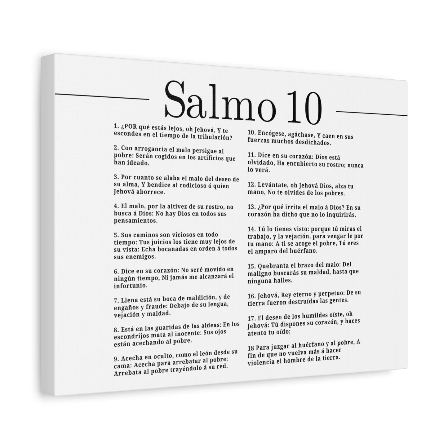Salmo 10 Impresión De Arte Cristiano en la Pared Lista Para Colgar