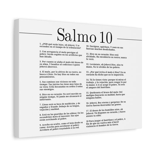 Salmo 10 Impresión De Arte Cristiano en la Pared Lista Para Colgar
