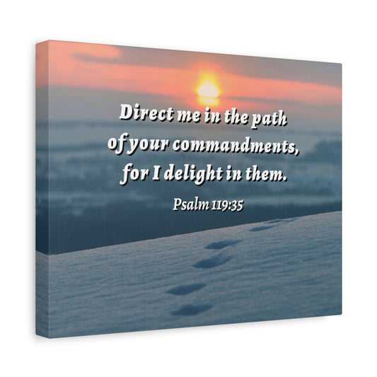 Scripture Walls Direct Me In The Path Psalm 119:35 Bible Verse Canvas Christian Wall Art Ready to Hang