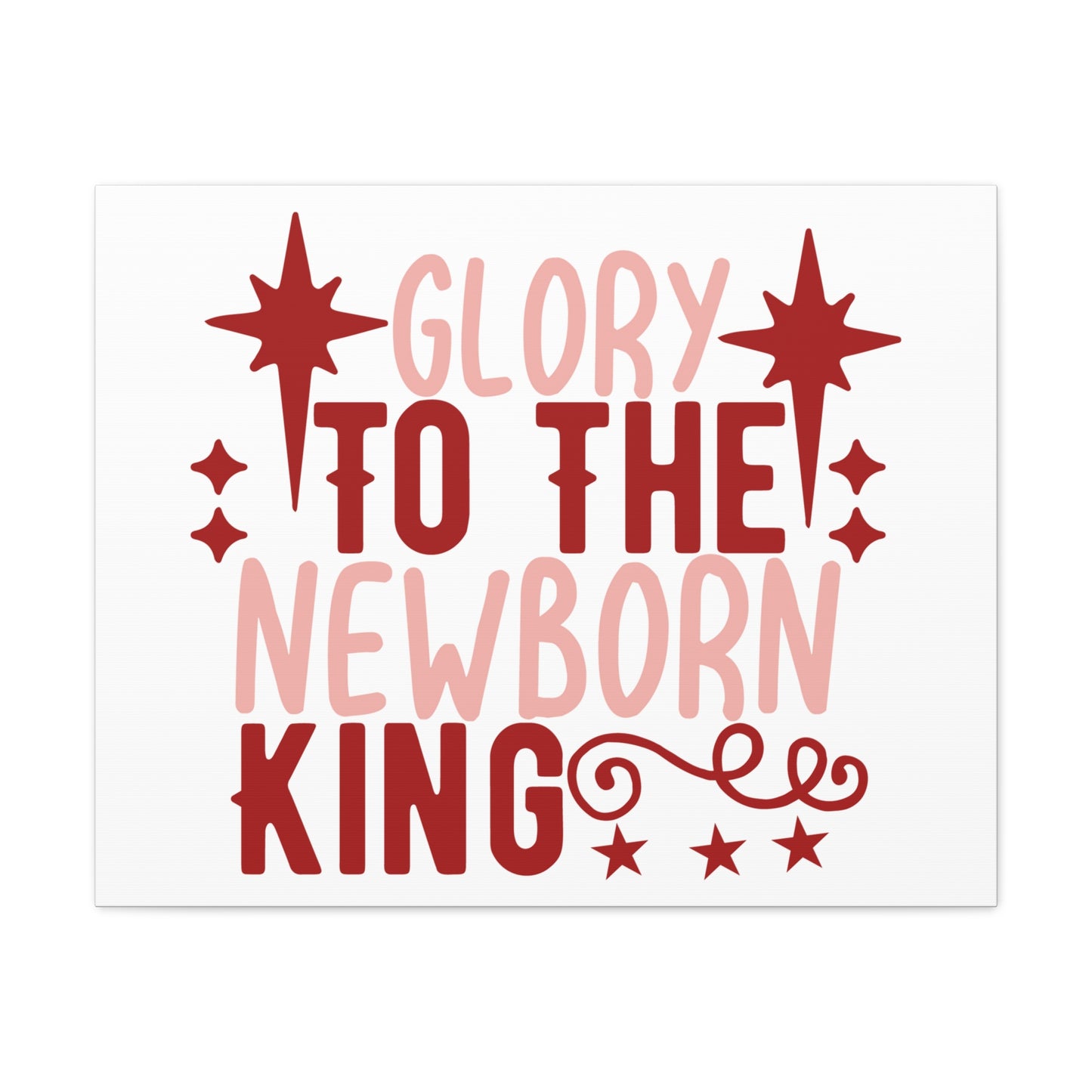 The Newborn King Luke 2:13-14 Christian Wall Art Print Ready to Hang