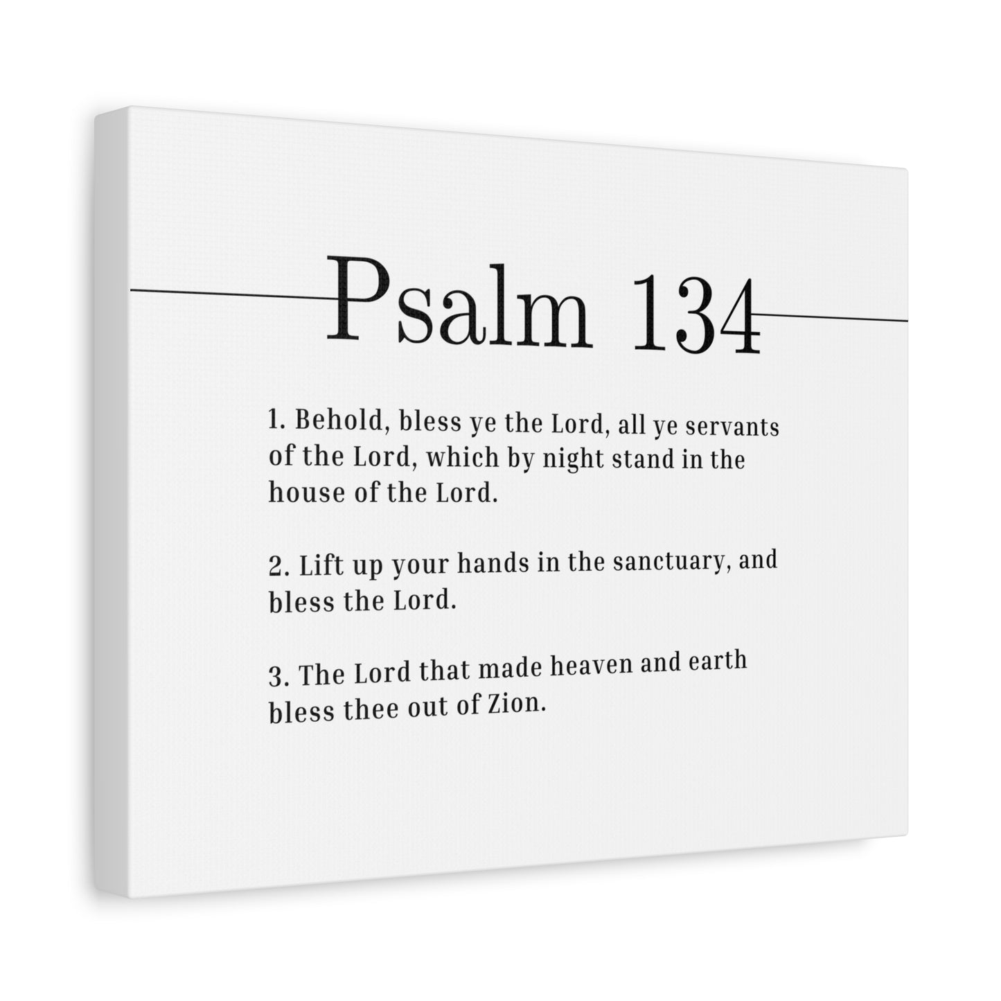 Scripture Canvas Lift Up Your Hands Psalm 134 Christian Wall Art Bible Verse Print Ready to Hang