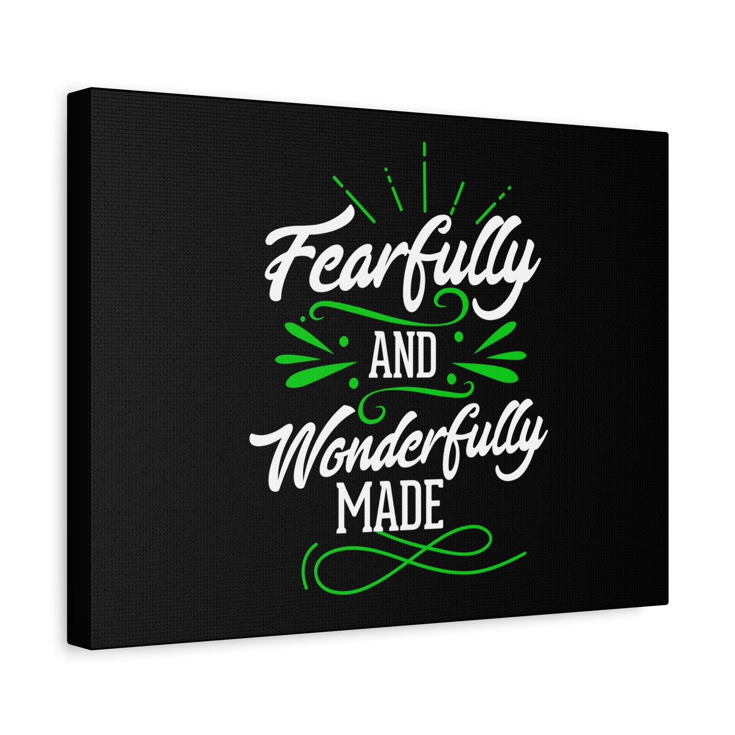 Scripture Canvas Wonderfully Made Psalm 139:14 Christian Wall Art Print Ready to Hang