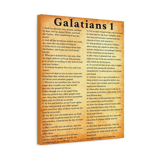 Scripture Walls Galatians 1 Chapter Gold Defending the Gospel of Grace Gold Bible Canvas Christian Wall Art Ready to Hang Unframed