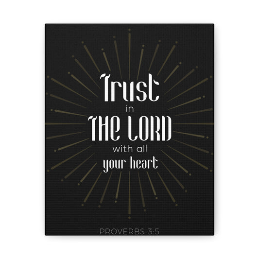 Trust In The Lord Proverbs 3:5 Christian Wall Art Bible Verse Print Ready To Hang