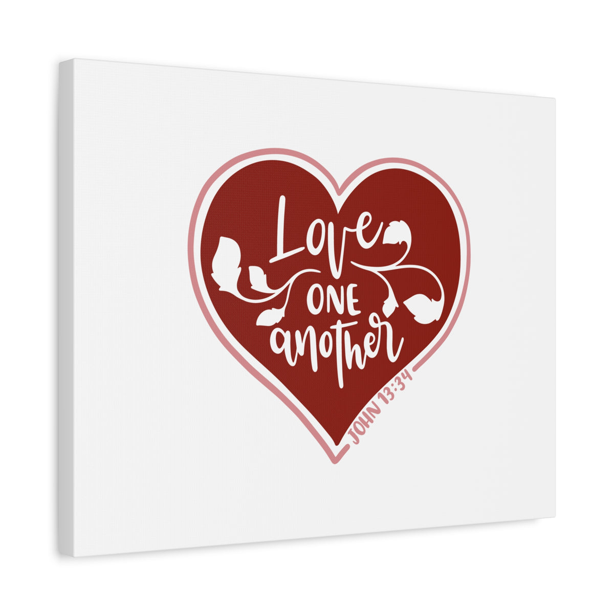 Scripture Canvas Love One Another John 13:34 Christian Wall Art Bible Verse Print Ready to Hang